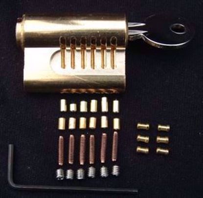 Picture of Cutaway Re-pinnable Euro Lock with 6 Extra Pins