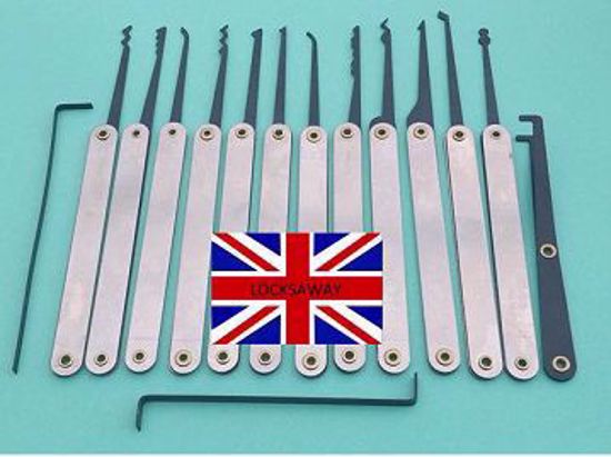 Picture of 15 Piece Set of Lock Picks and Tensioners  plus Case